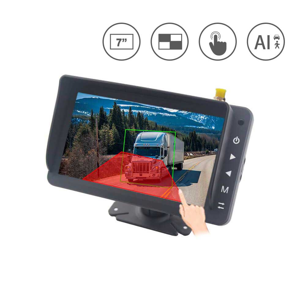 7 Inch AHD Quad DVR Monitor with BSD Function