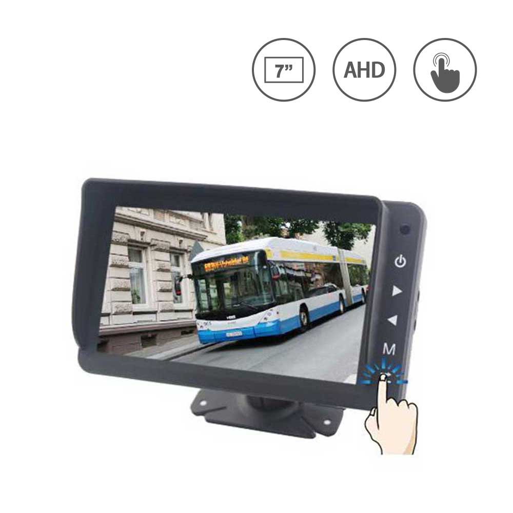 7 Inch HD IPS LCD Vehicle Monitor Support 3CH AV Input