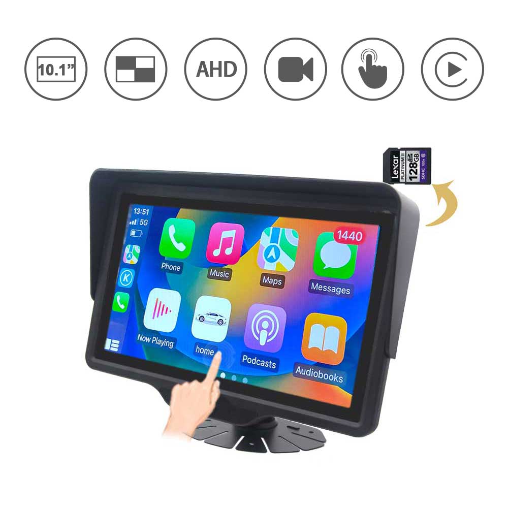 10.1" CarPlay Monitor with DVR function