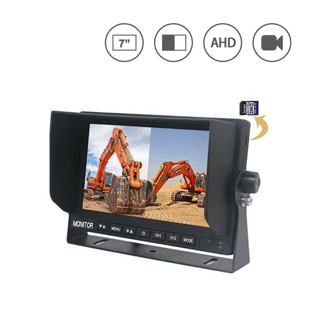 7 Inch HD Dual View Recording Vehicle Monitor