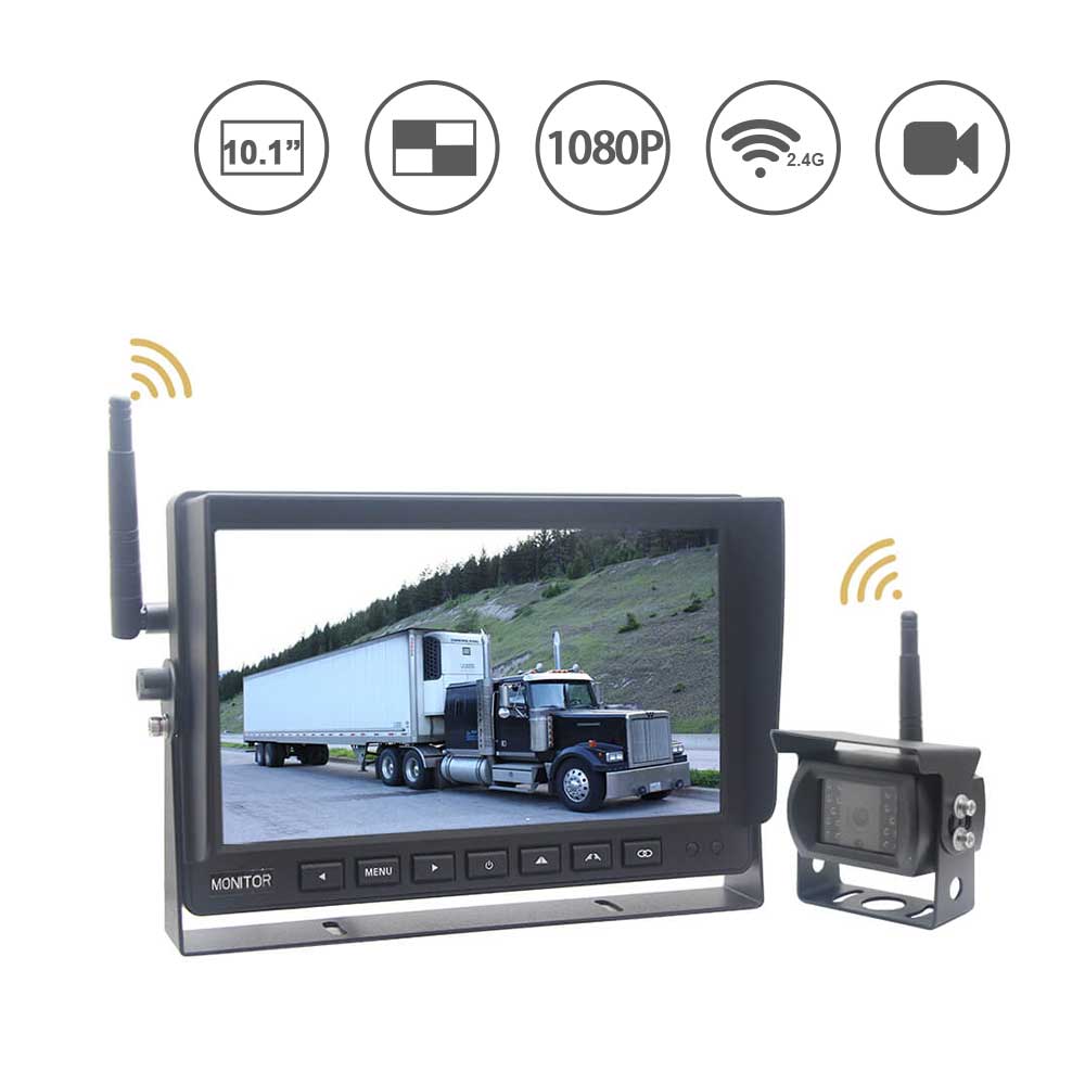 10.1 Inch Wireless Vehicle 1080p Backup Camera System