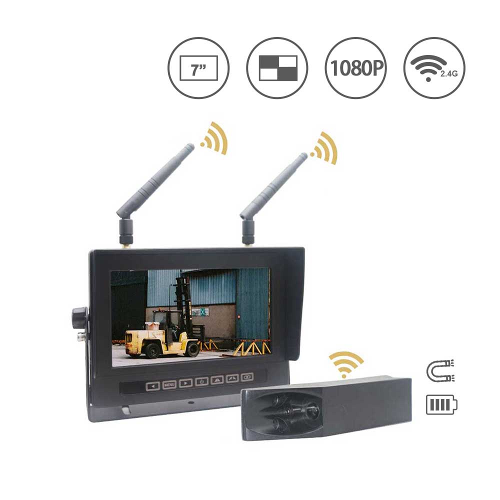 7inch waterproof 1080P wireless forklift camera system