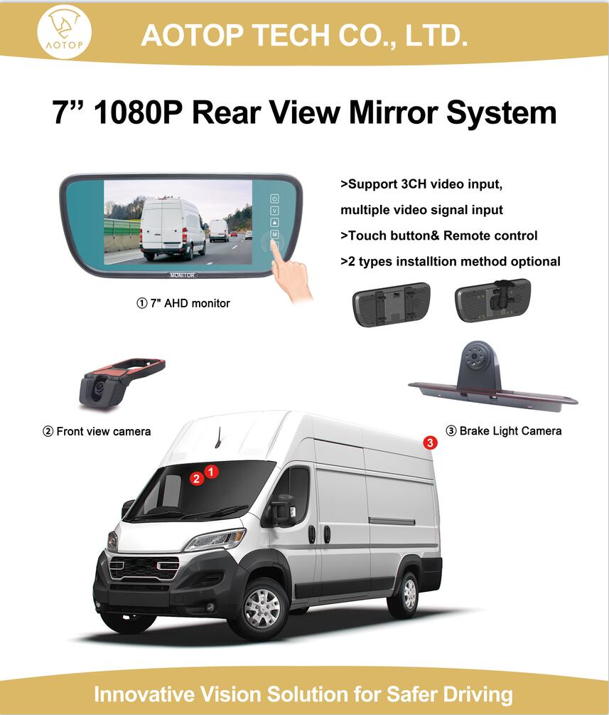 7 Inch Rear View Mirror Monitor Camera System